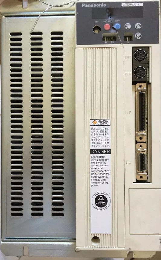 Panasonic Msda403d1a Ac Servo-Driver 113V Output,17Bits Encoder,4Kw,Bq