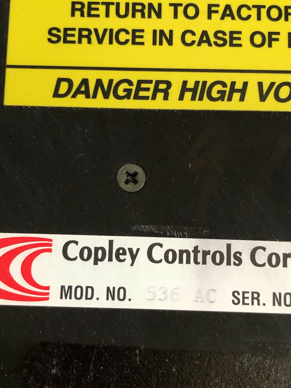 Copley Controls 536Ac Servo Drive/Amplifier 240Vac 1Ph,15A Rms 47-63,Ap