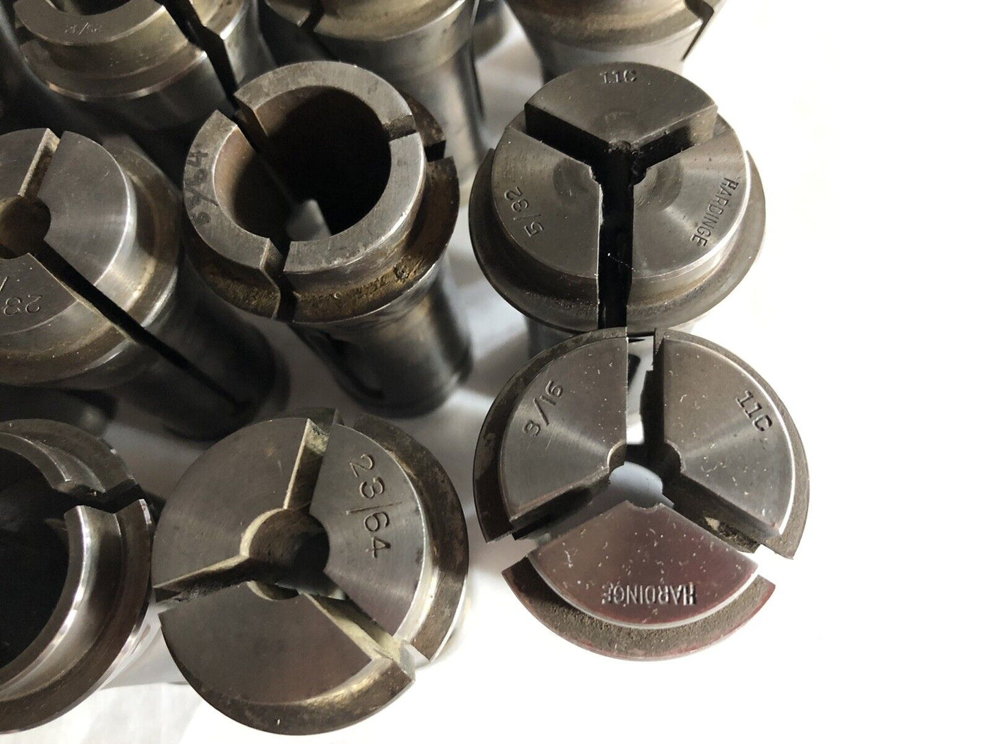 Lot 19 Mixed Brown & Sharpe,Hardinge #11 Collets, 1/16" To 1" 1/8,1,1/3,23/64,Bp