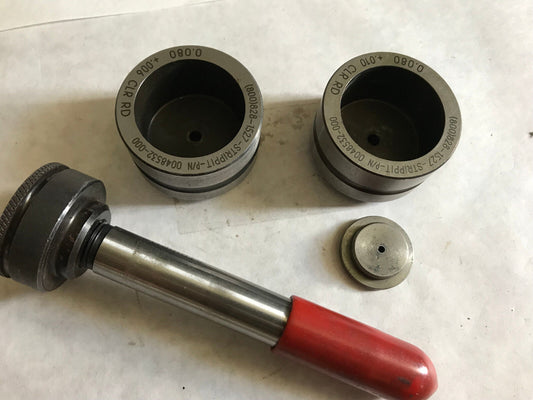 Strippit .0800" + .006 Clr Rd,Round Punch & Die Set 0048532-000, 0.080 Rd,Eq