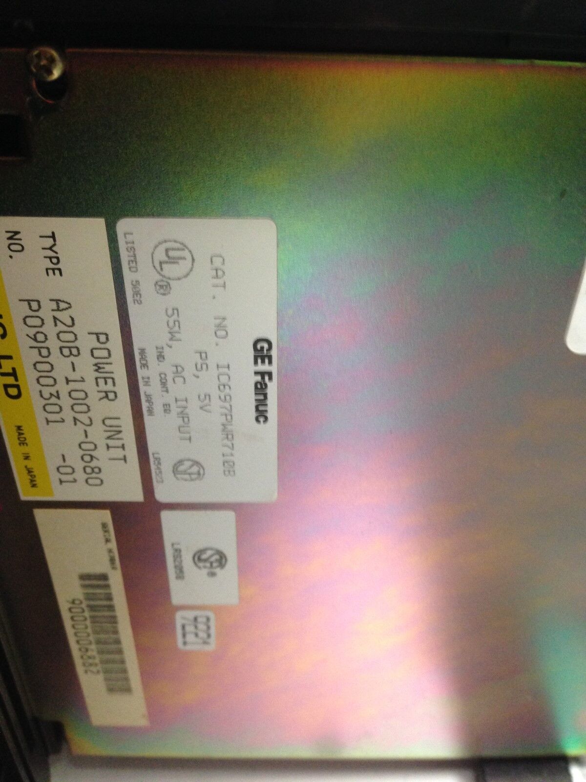 Ge Fanuc Ic697ch5790d,Ic697pwr710b Expansion Rack, A20b-1002-0680 Power Unit,Dl