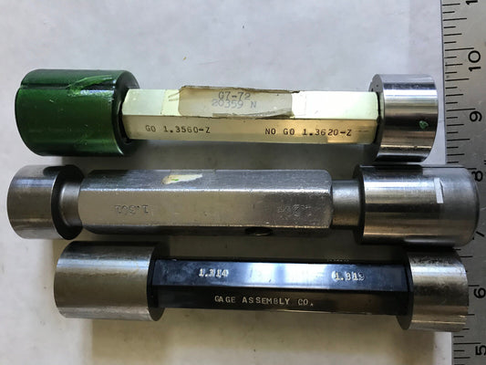 Lot Plug Gage Go Nogo Van Keuren .1.314,1.319,1.294,1.301,1.3560-Z,1.3620-Z,Es