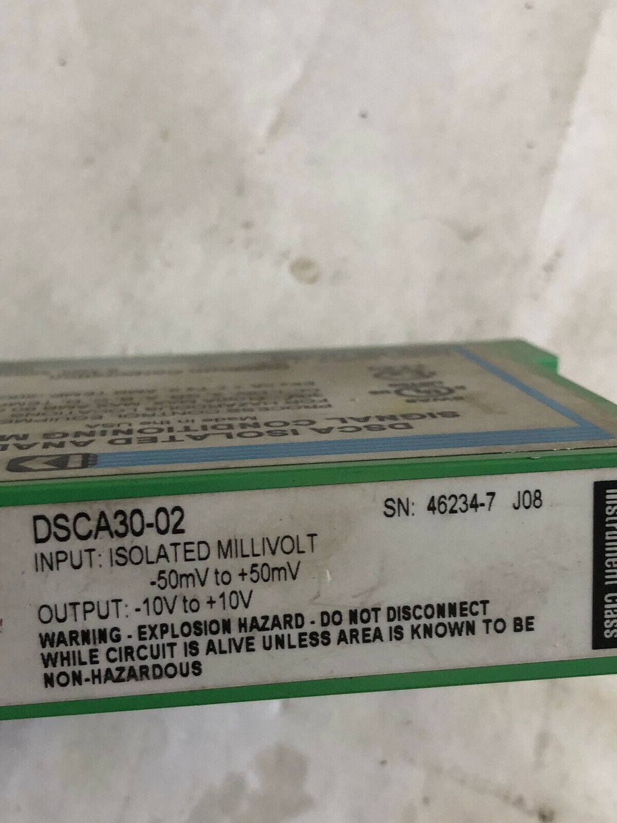 Dataforth Dsca30,Dsca30-02 Analog Signal Conditioning Module Isolated Mv,Bj