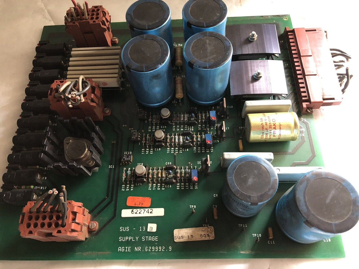 Agie Sus-13 B Supply Stage Pcb Boards,Edm  Nr. 629992.9 622742,Tn