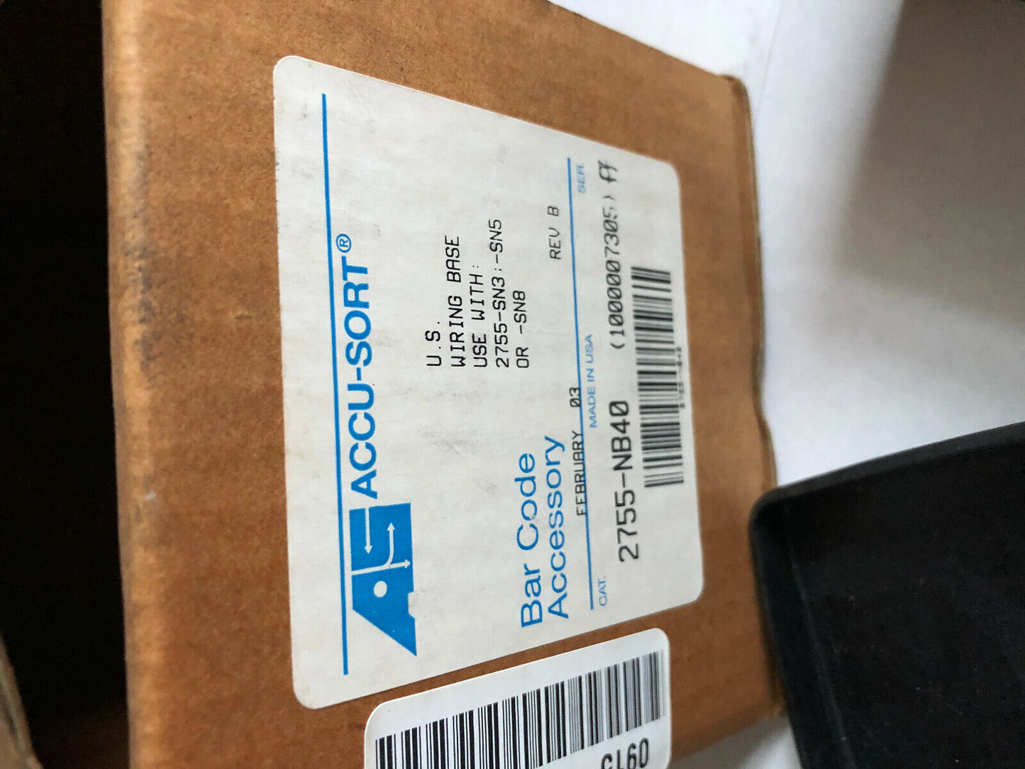 New Accu-Sort 2755-Nb40 Adaptscan Bar Code Wiring Base,Sj