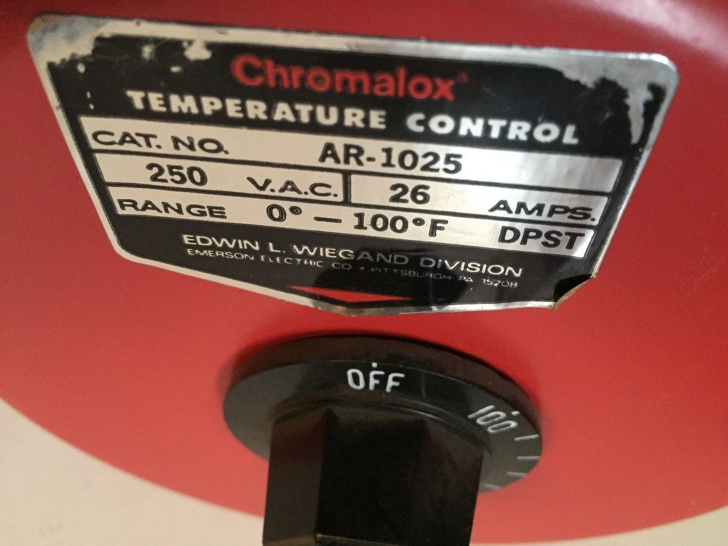Chromalox Ar-1025,2255T1,Heater Thermostat 120V 1500W,Armt 2155T1,12” Coil,Bu
