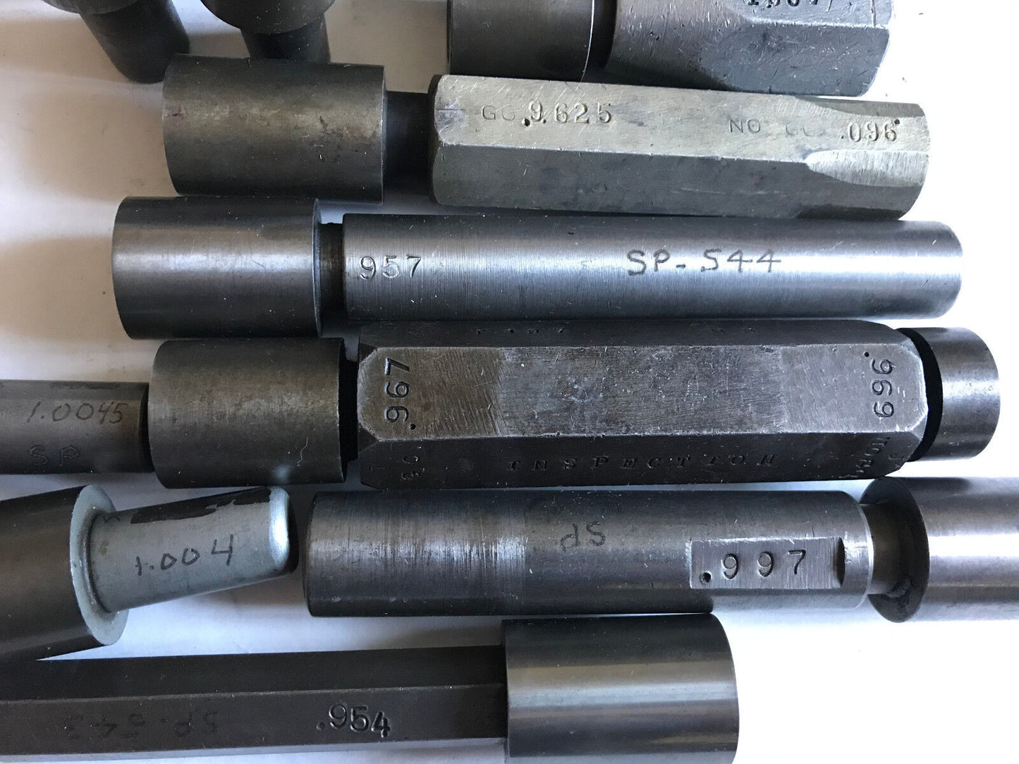 Lot The Pipe Machinery Go No Plug Inspection Gage .9625,.967,.969.953,1.109,Sh