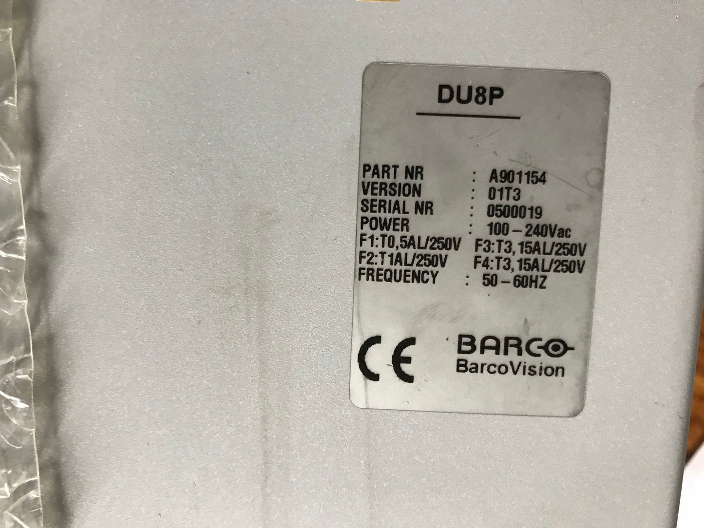 Barco A901154,Barco Du8p 100-240V Data Collection Terminal Operator Panel,An