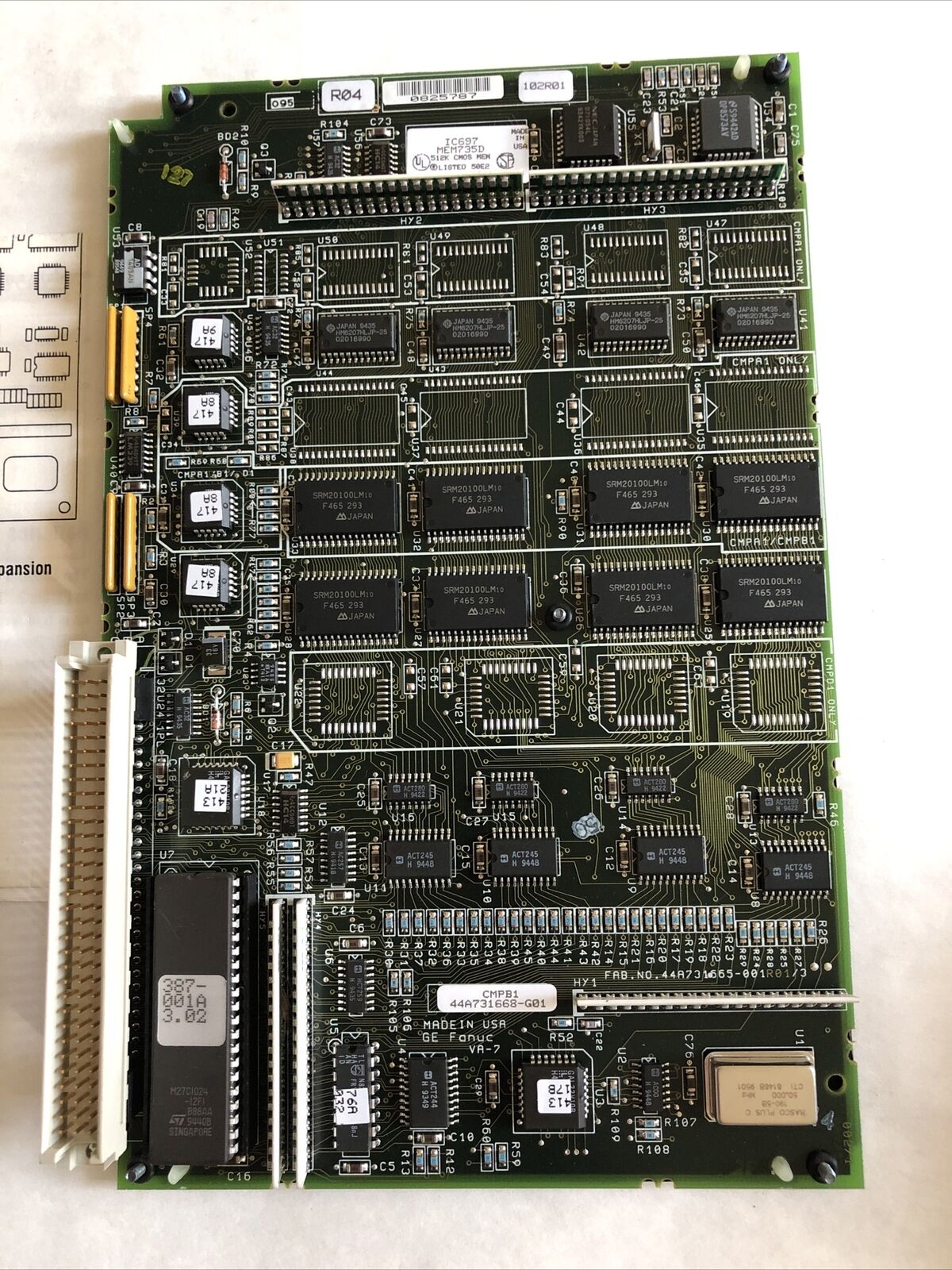 New Ge Fanuc Ic697 Mem735d 32-Bit Cmos Expansion Memory Card, Plc Va-7 Cmpb1,Dg