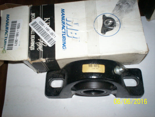 New Mb Mfg Fxp-206/7 Lange Mount Pillow Block Bearing Kc45 1 3/16 1-3/16"