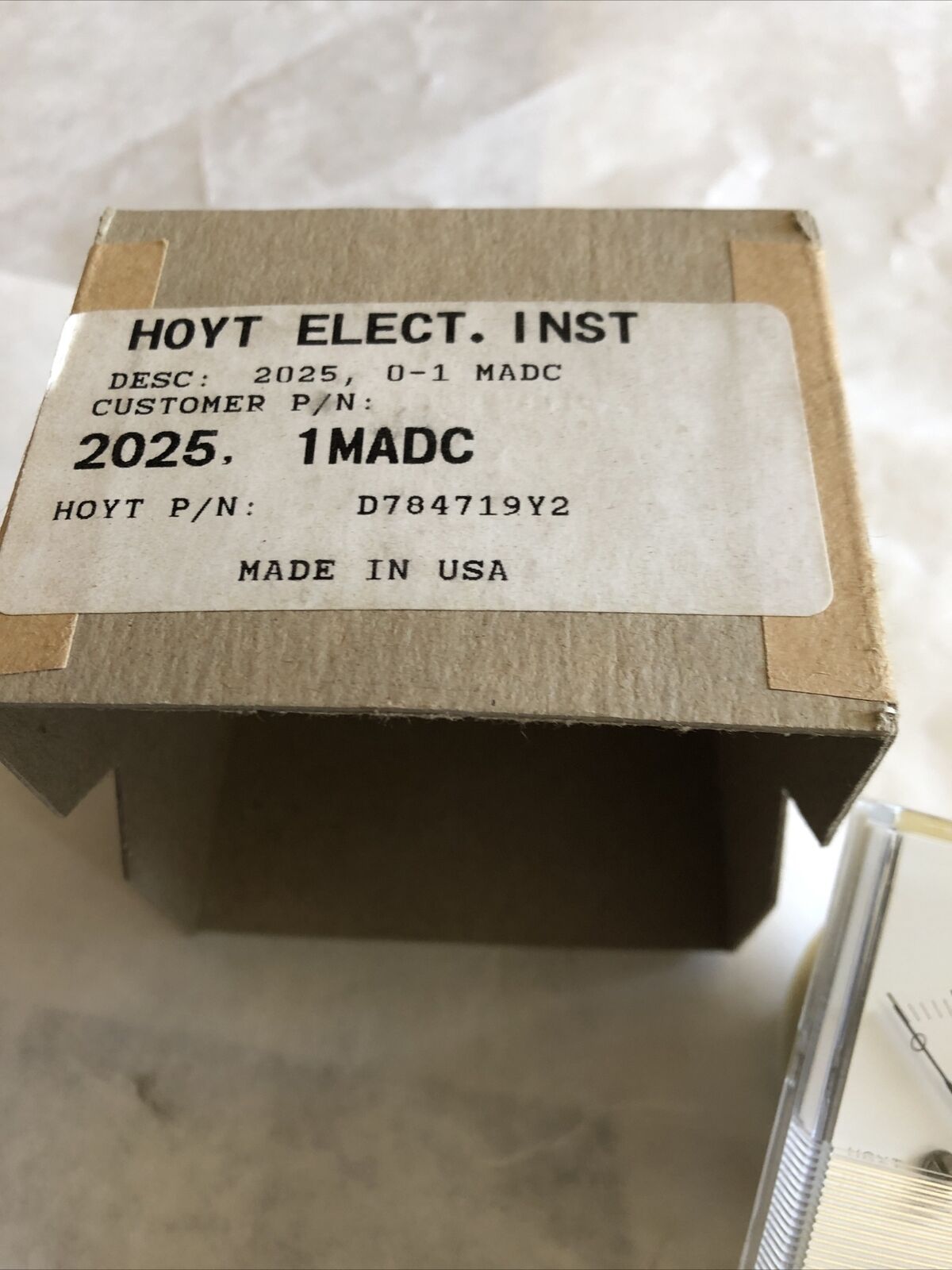 New Hoyt 2025,Hoyt 2025-19 2-3/4",Milliamperes Dc Meter D784719y2,1Madc,2208,Ea