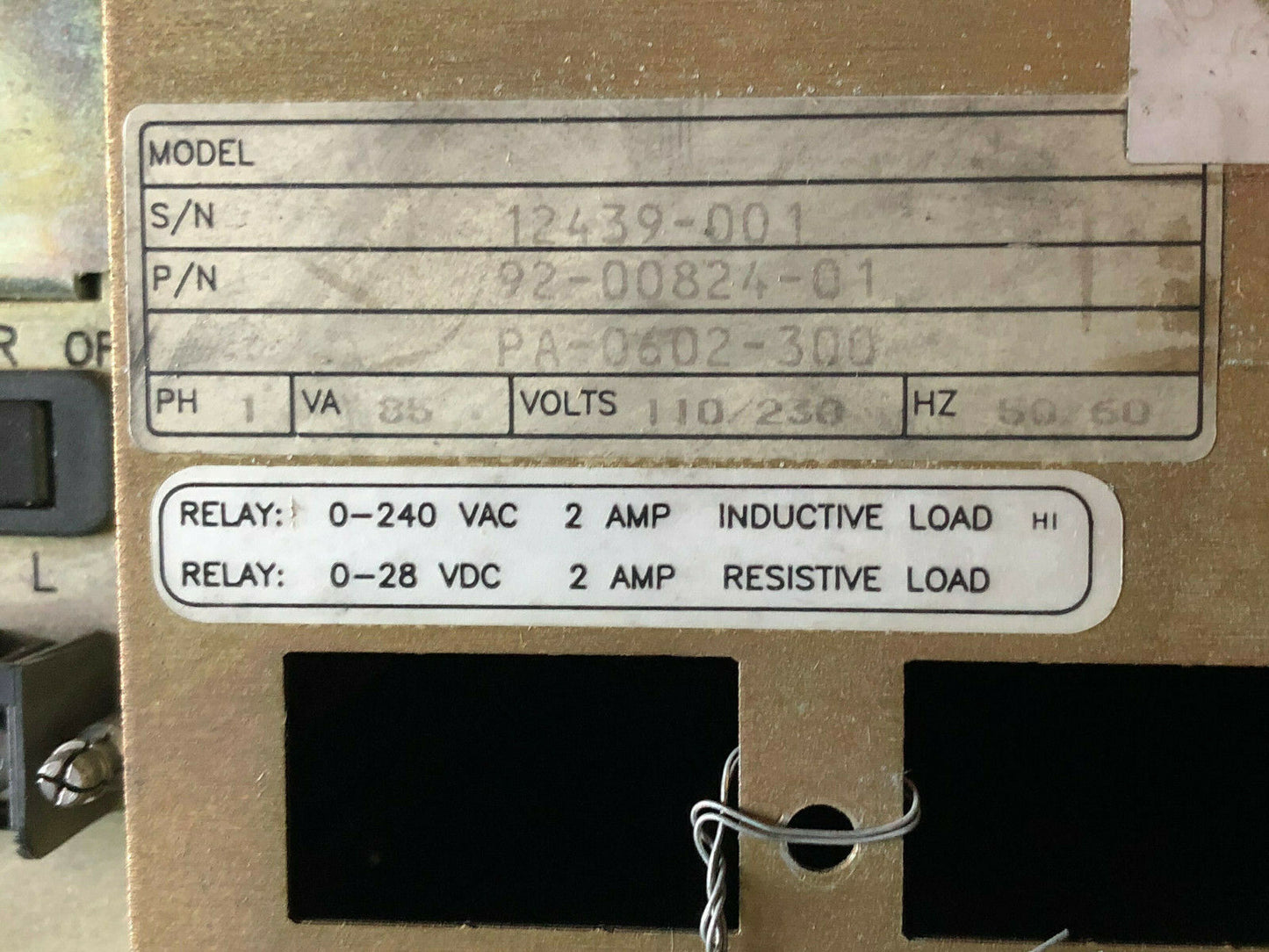 Modicon 92-00824-01,Aeg Mm-Pm22-300, Interface Panel Power Supply 73560 3L77,Si