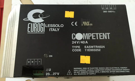 Eurogi Lessolo Competent,11E003252,Easwtr4024 Power Supply 24Vdc 40A,Bi