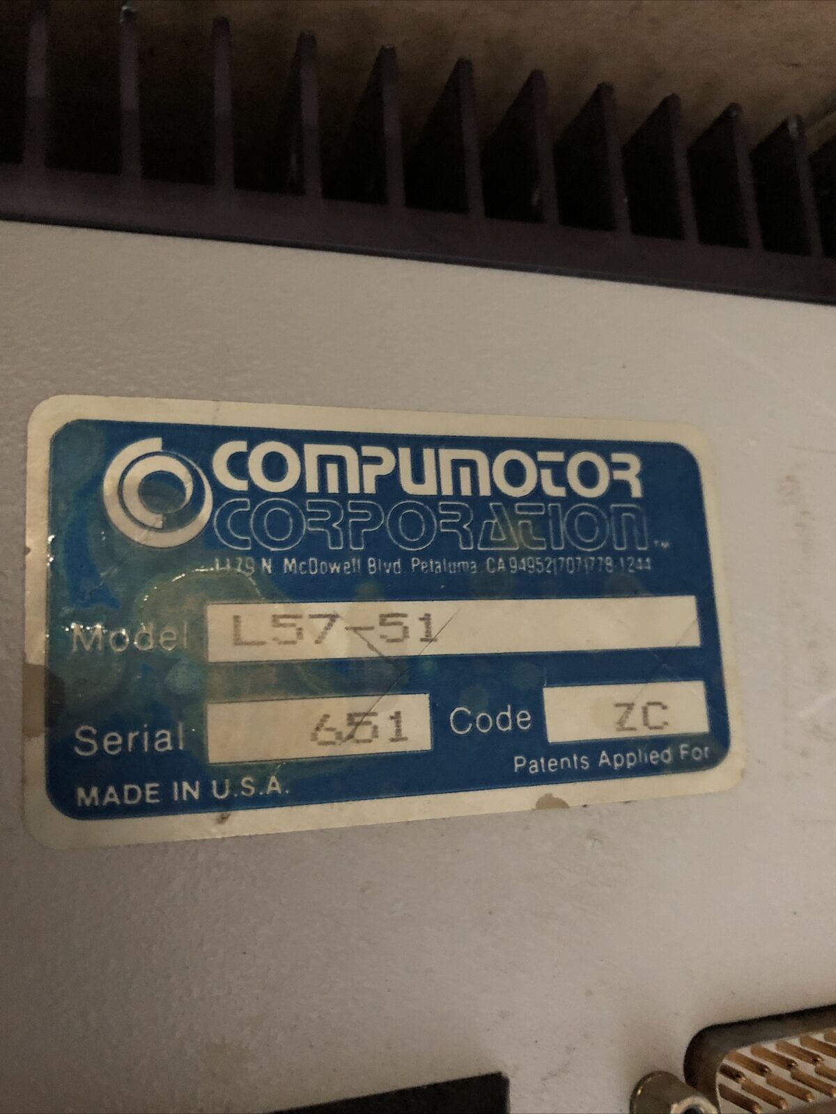 Compumotor  L57-51  Servo Drive,Parker L57-51,Bb