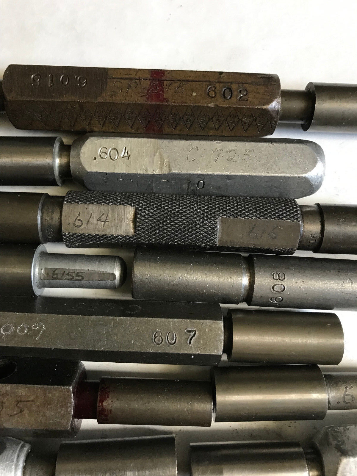 Lot The Pipe Machinery Go No Go Plug Gage .614,.616,.607,.608,.605,.600,.620,E