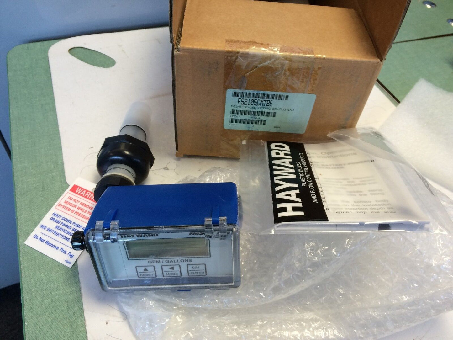 New Hayward Flosite 2100,Fs2105cmtbe Totalizer Flow Indicator Battery Power ,An