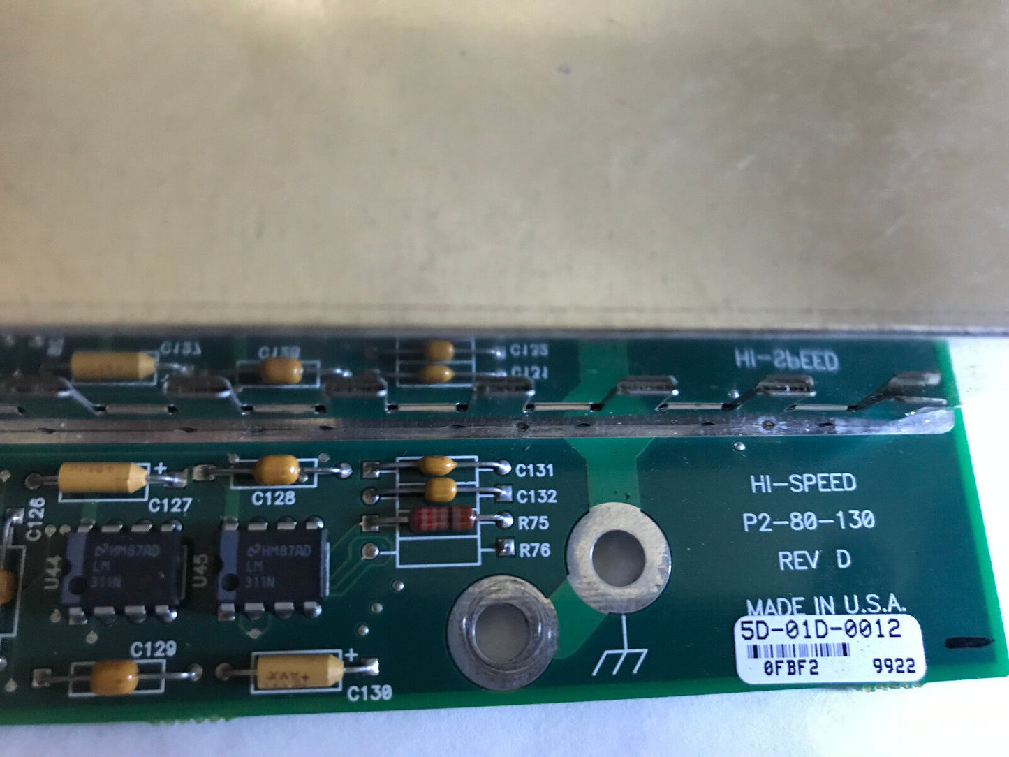 Hi-Speed P2-80-130 Rev D Control Board,5D-01D-0012,Ax
