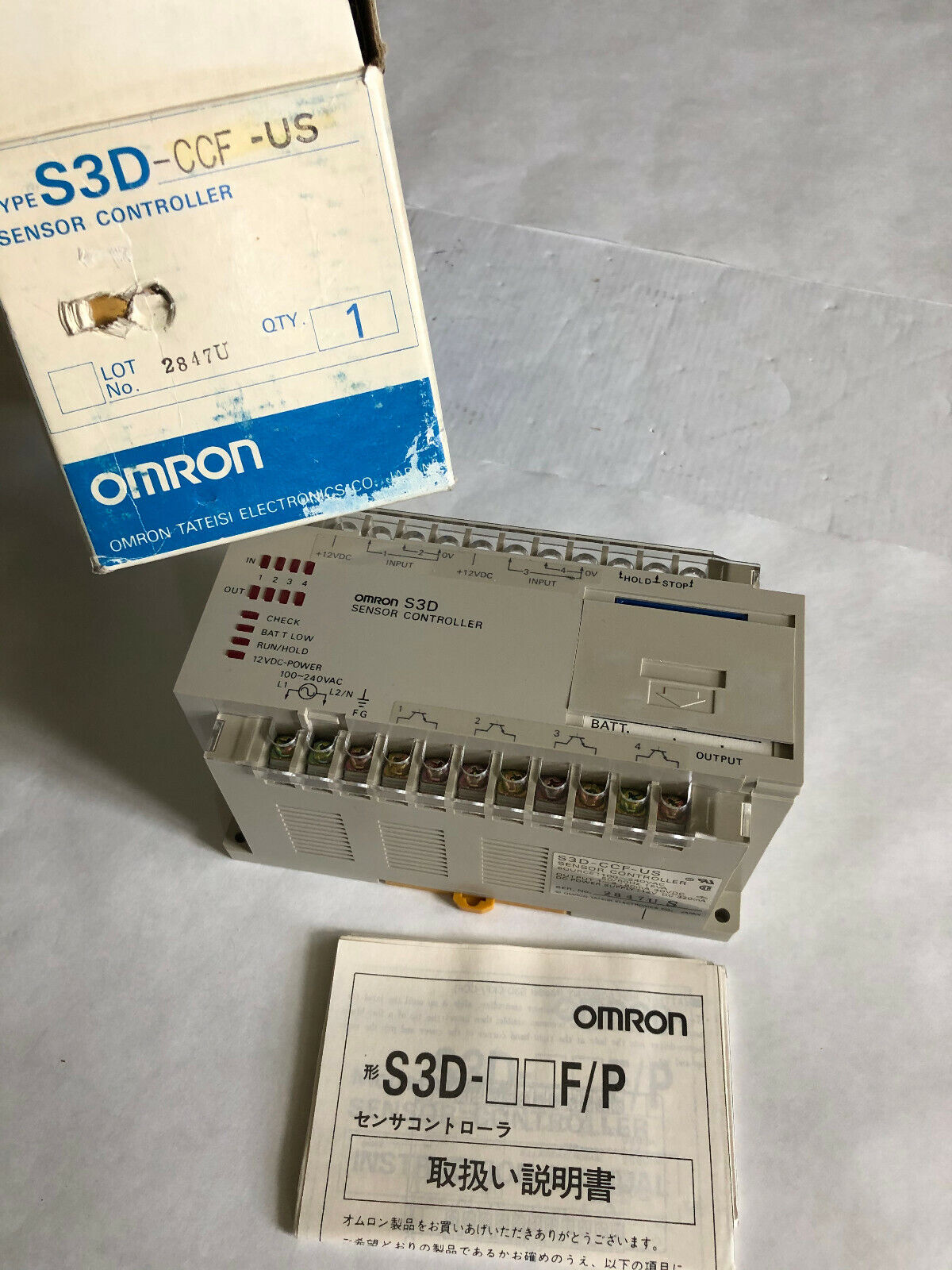 New Omron S3d,S3d-Ccf-Us Sensor Controller 20I/O 12In 8Out 100-240Vac,Bu,Hl,Fc