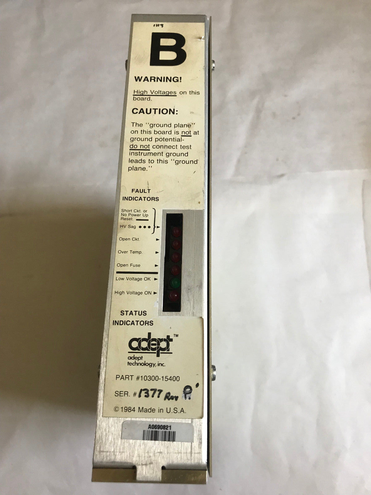 Adept Tech 10300-15400 Amplifier Control B Drive Module B-Type,Et