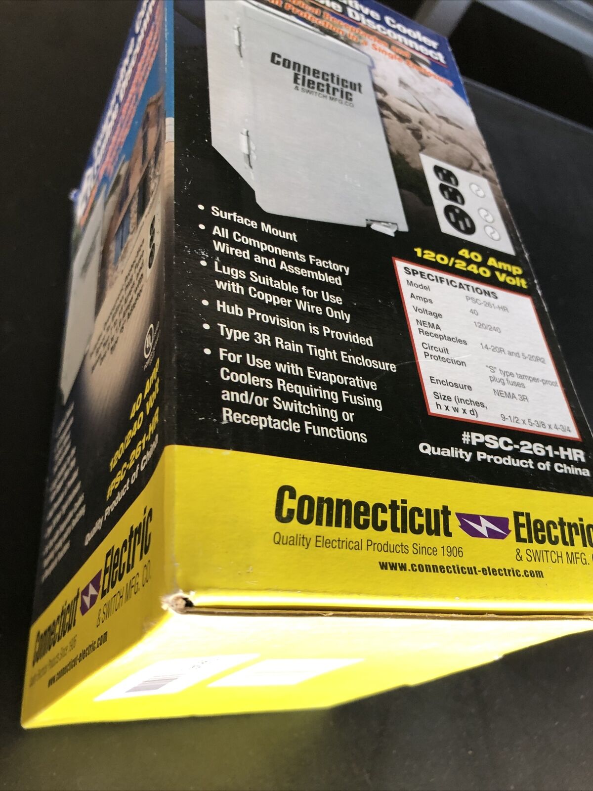 New Connecticut Electric Psc-261-Hr  Evaporative Cooler Fusible,Cz