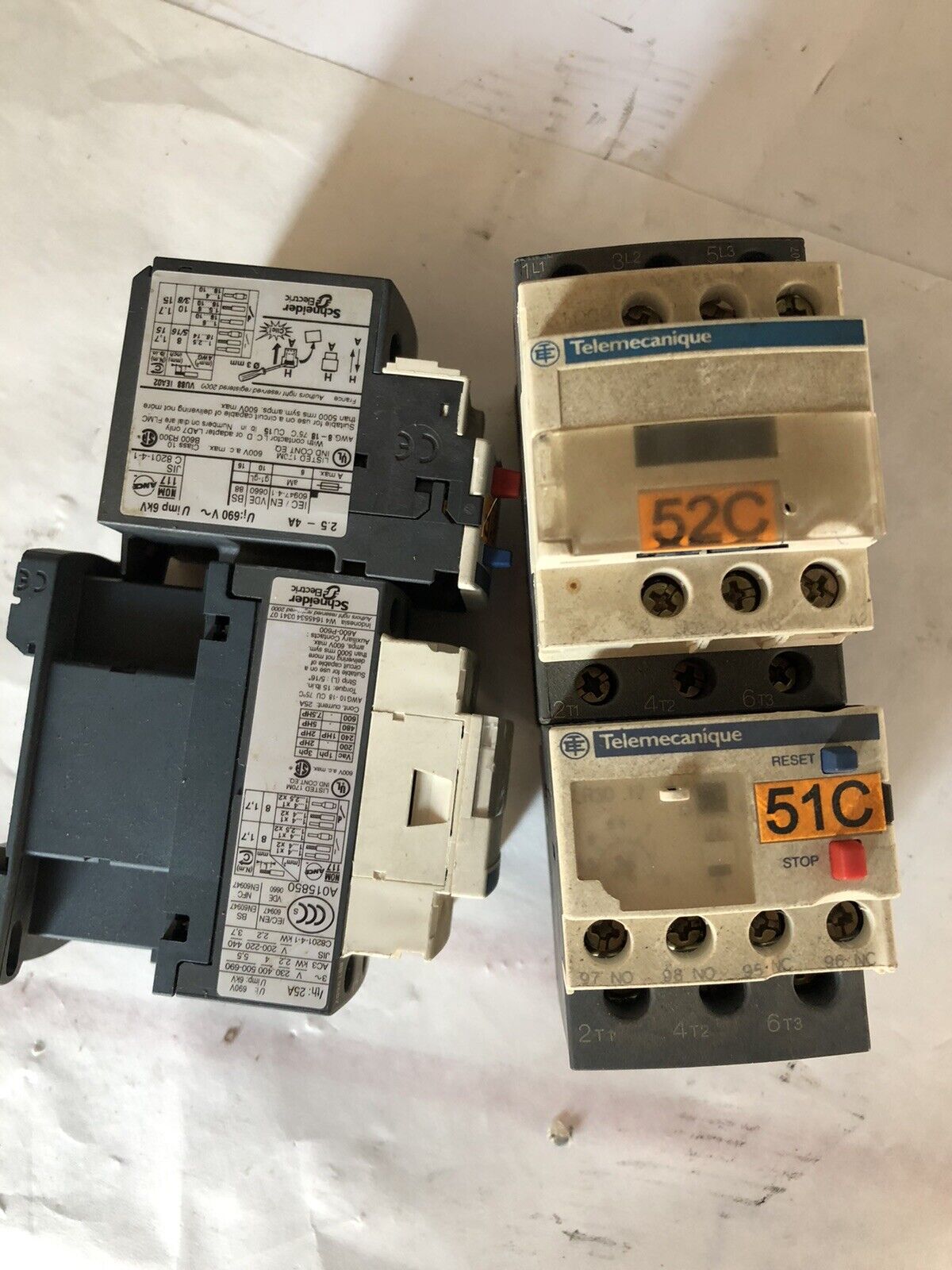 Lot 2 Telemecanique Lc1-D09 25 Amp,24V 3-Pole Contactor Lr3d,Dl