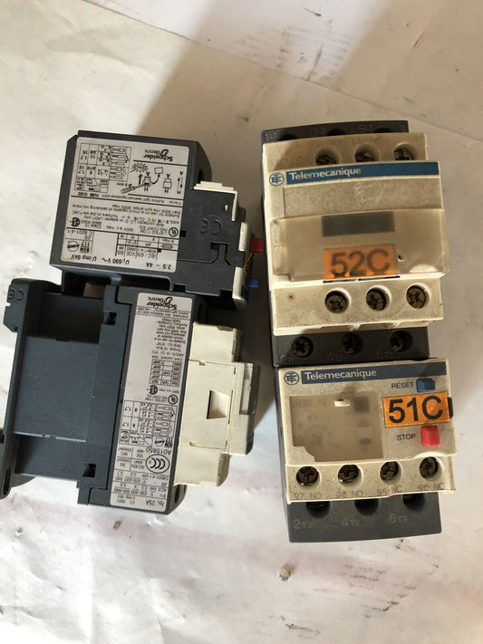 Lot 2 Telemecanique Lc1-D09 25 Amp,24V 3-Pole Contactor Lr3d,Dl
