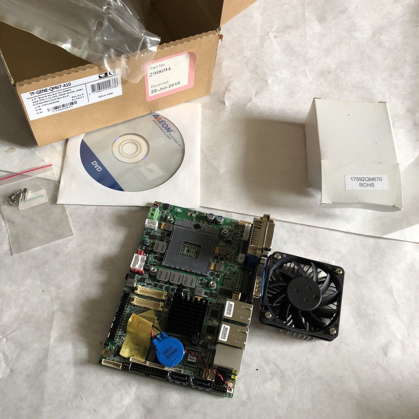 New Aaeon Tf-Gene-Qm67-A10,1907Qm7713,Gene-Qm67,Ff