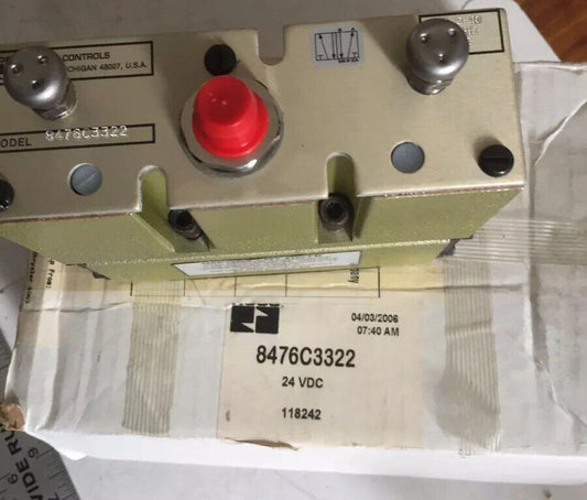 New Ross Controls 8476C3322,Bar 2-10 24Vdc Pneumatic Solenoid Manifold Valve ,By
