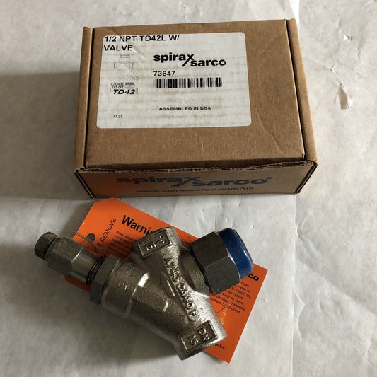 Spirax Sarco Td42l  M21 W/ Blowdown Valve Thermodynamic 1/2” Steel Steam Trap,Bl