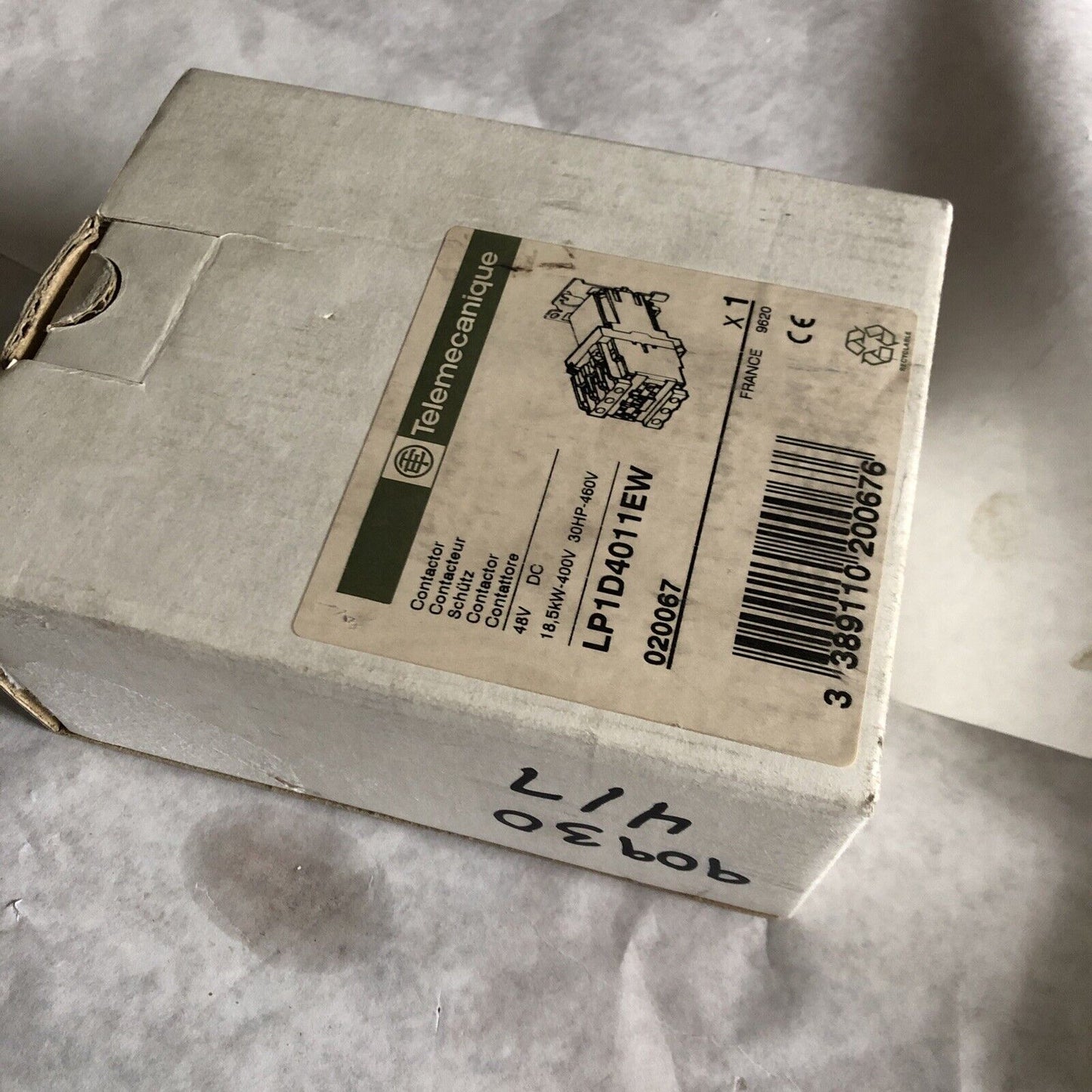 New Telemecanique Lp1 D4011 Ew  Contactor 40Amp 3Pole,48Vdc,1No/Nc Contractor,Ad
