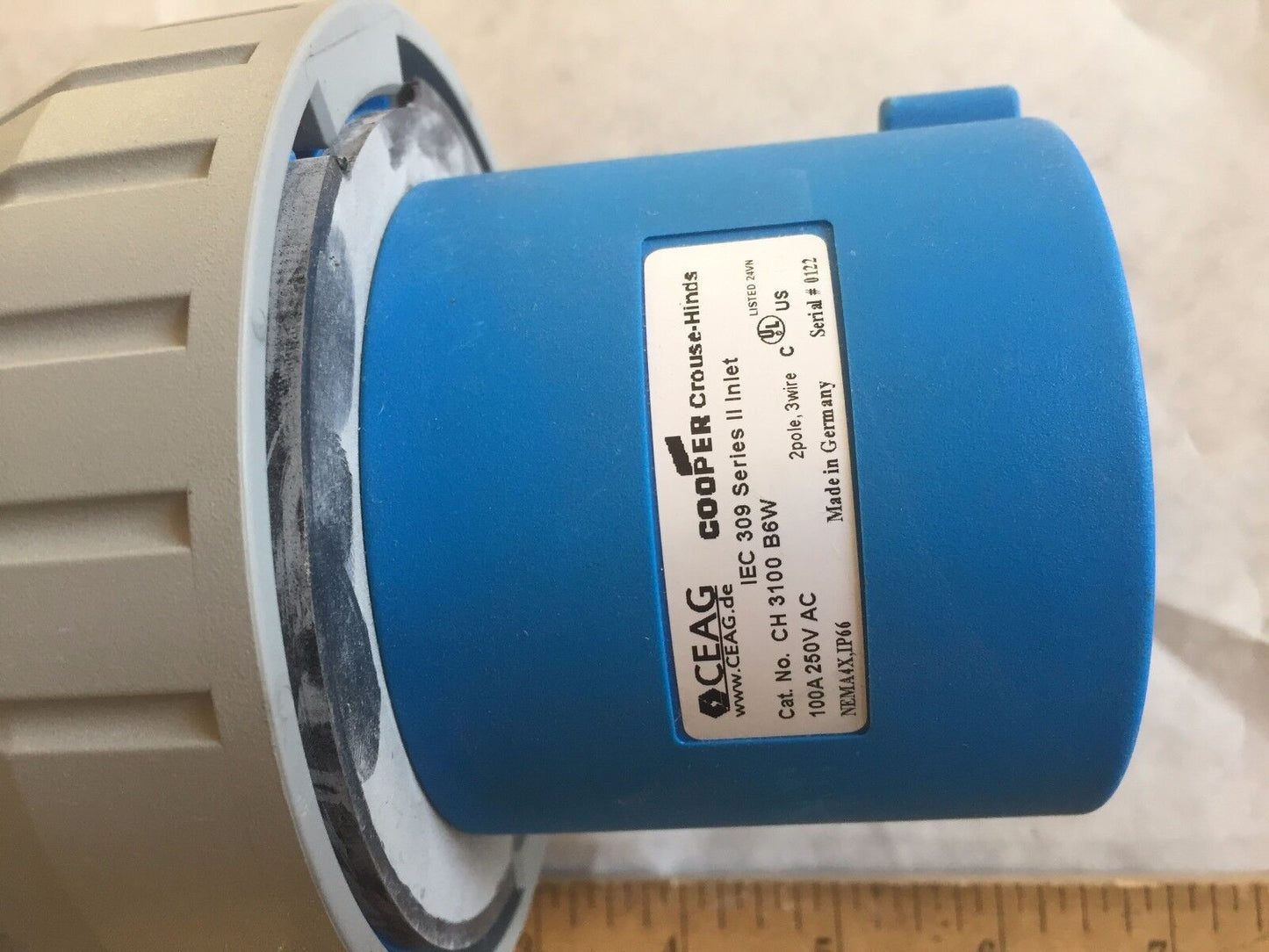 New Cooper Ch 3100 B6w,Ceag Ch 3100 B6w  Receptacle Watertight,Dl