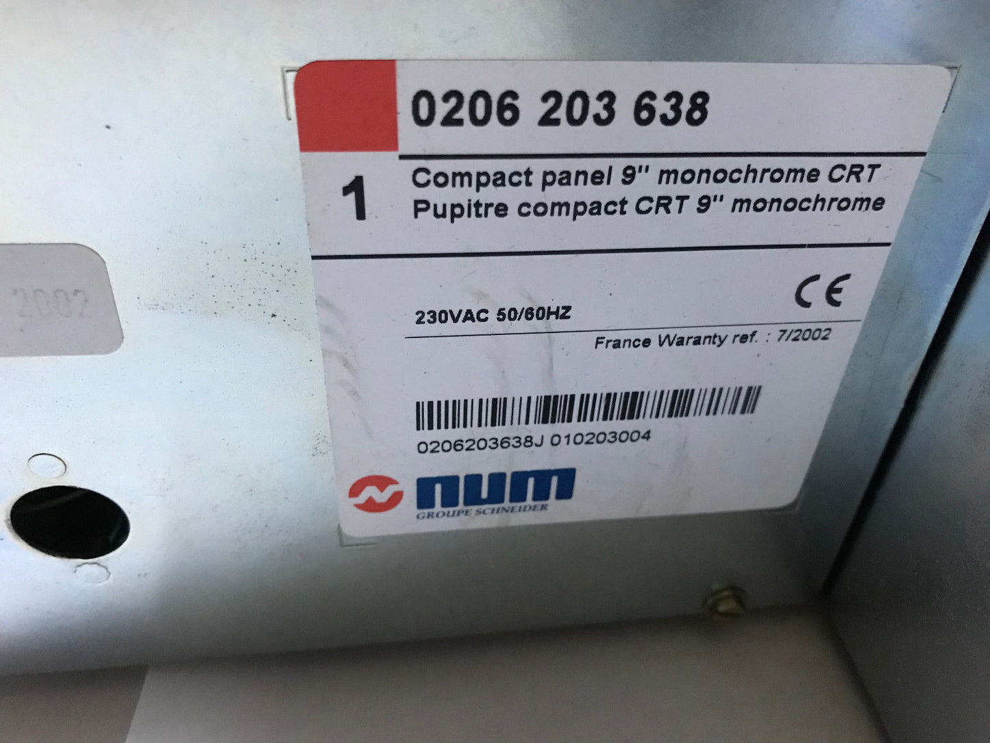 Num 0213-010-935 Operator Interface Crt 9" Monitor 0206 203 638  65040-000A,Ax