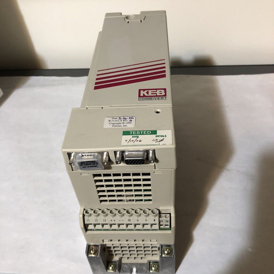 Keb Combivert F5, 09.F5.M1d-Laea Version 1.0,3Ph Inverter Drive 2.8 Kva,Bf