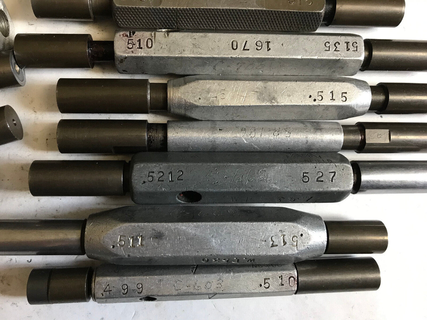 Lot 17 The Pipe Machinery Go No Go Plug Gage,.509,.525,.5204,.515,.528,.5345,Et