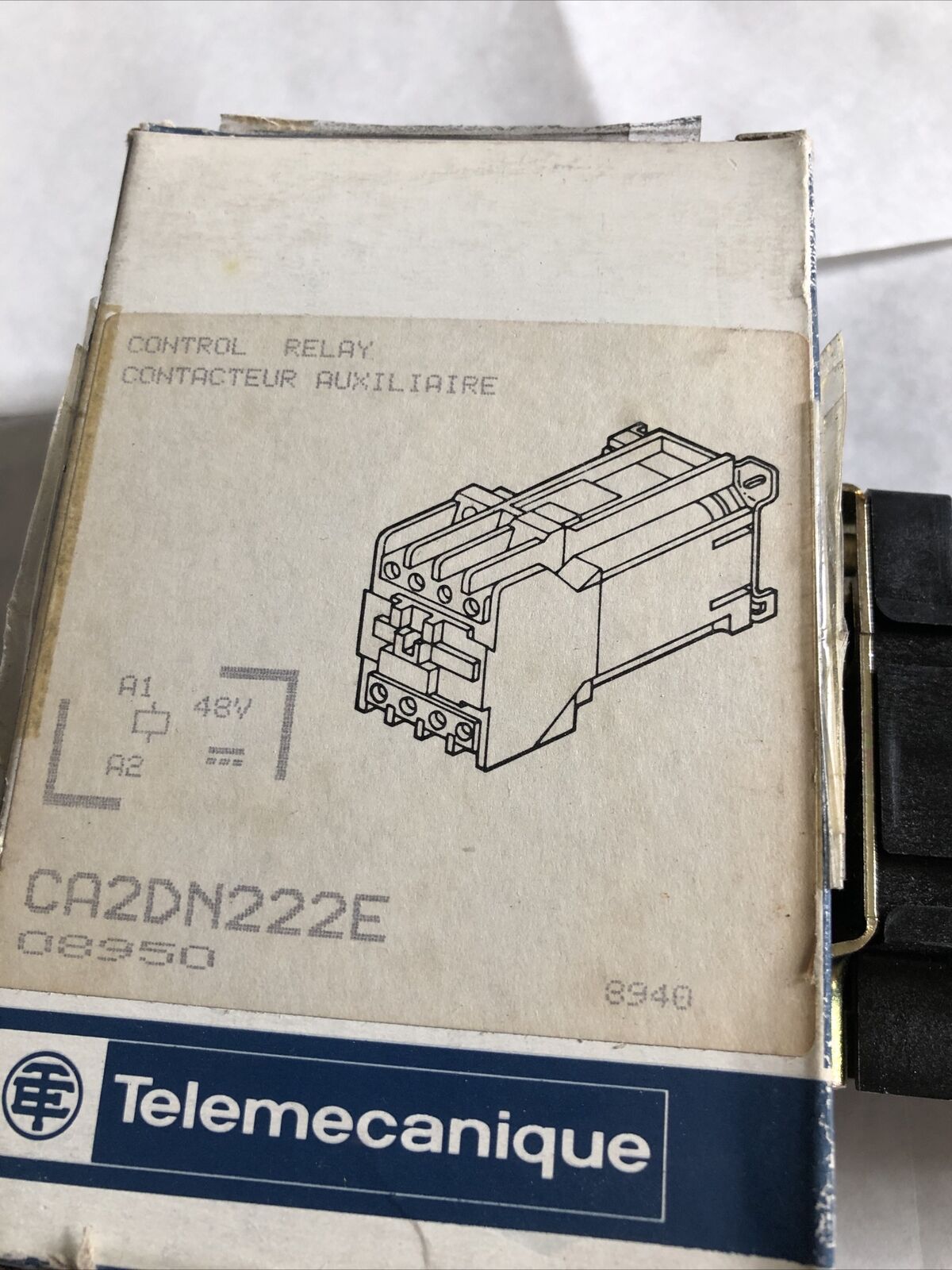 New Telemecanique Ca2-Dn-222 Control Relay, 48V Coil,Lx4 D09,Bm
