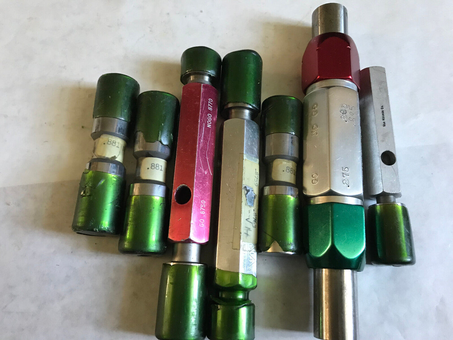 Lot Plug Gage Go Nogo Van Keuren .875,885,881,78125,8750,8770,8759,8763,8810,Es