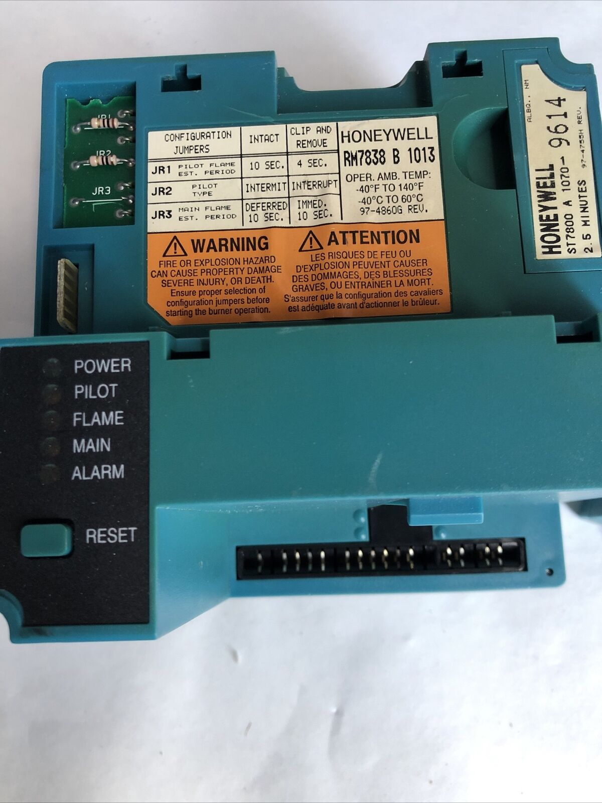 Honeywell Burner Control Rm7838 B 1013, R7847 B 1031,St7800 A 1070,Fc