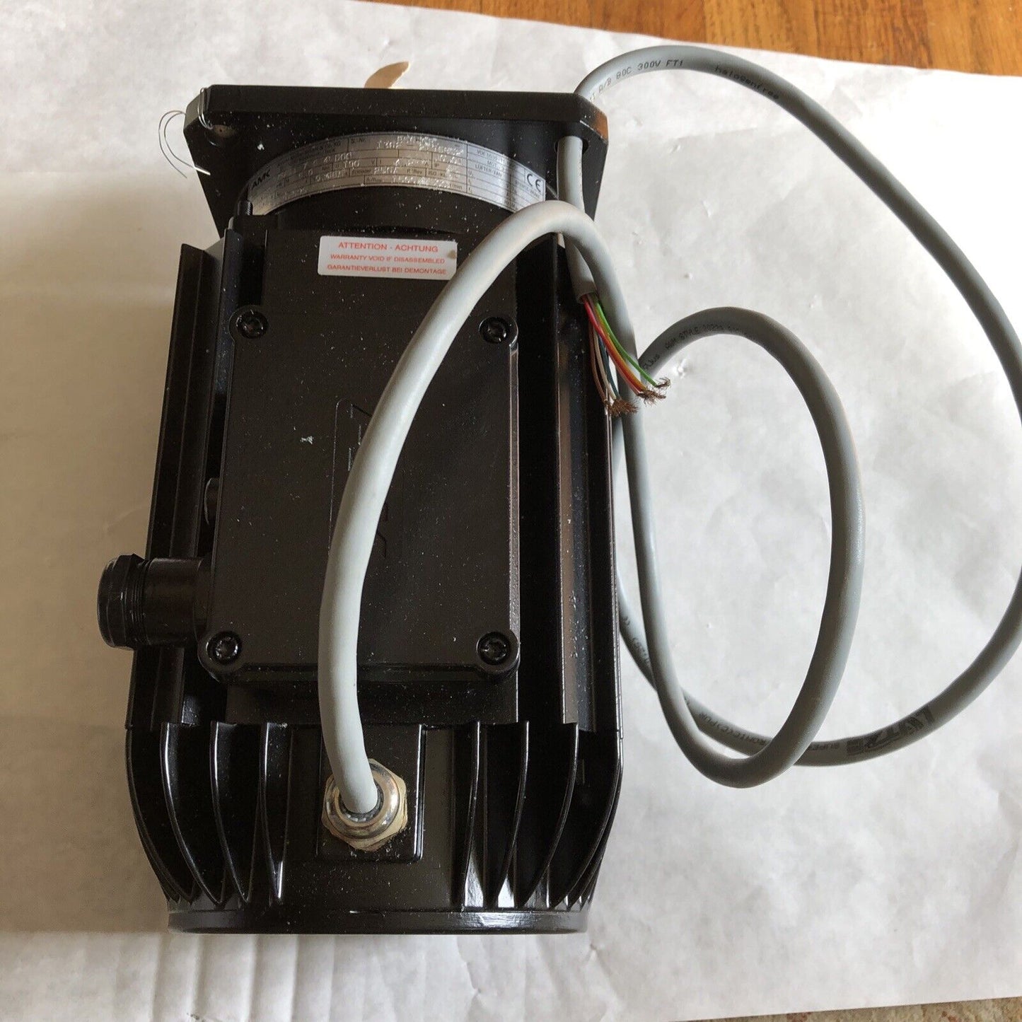 Amk Dvsa11-7-6-4-D00 Servo Motor, .93Kw,1500/3500Rpm,250A,P 0.93,92107595,Td