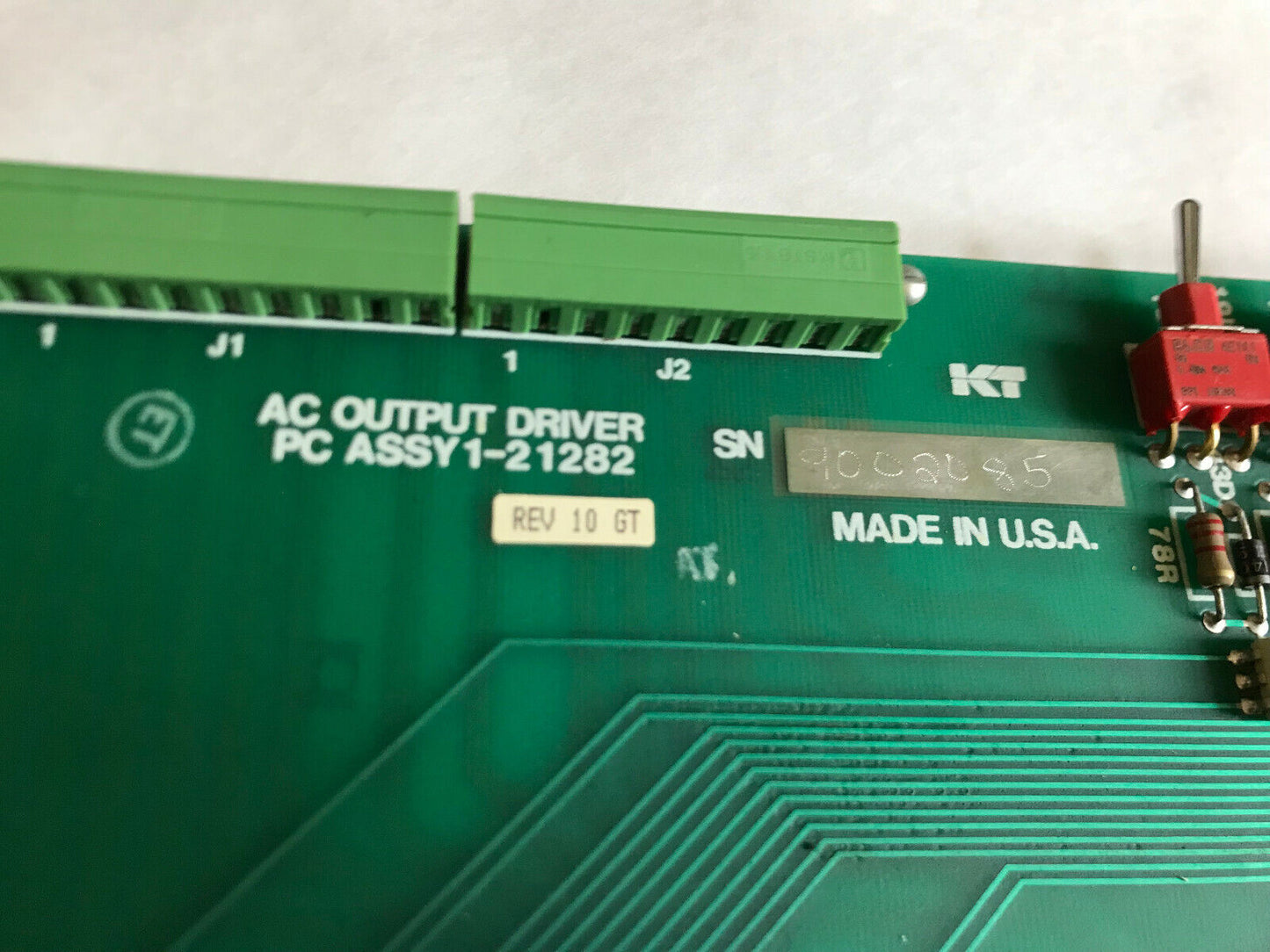 Kt 1-2182 Ac Output Driver Board Ac Output Driver Pc Assy 1-21282 135103,Sl