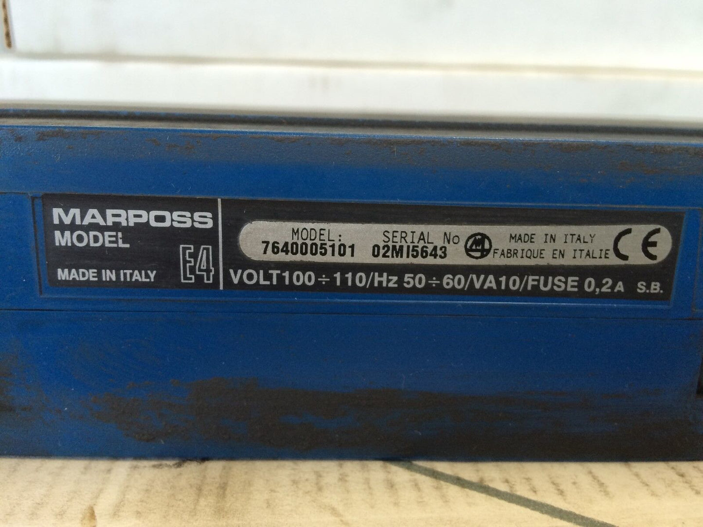 Marposs 7640005101 E4 Amplifier, 100/110Vac, 0.2A,100 Volts,Df