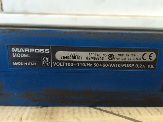 Marposs 7640005101 E4 Amplifier, 100/110Vac, 0.2A,100 Volts,Df