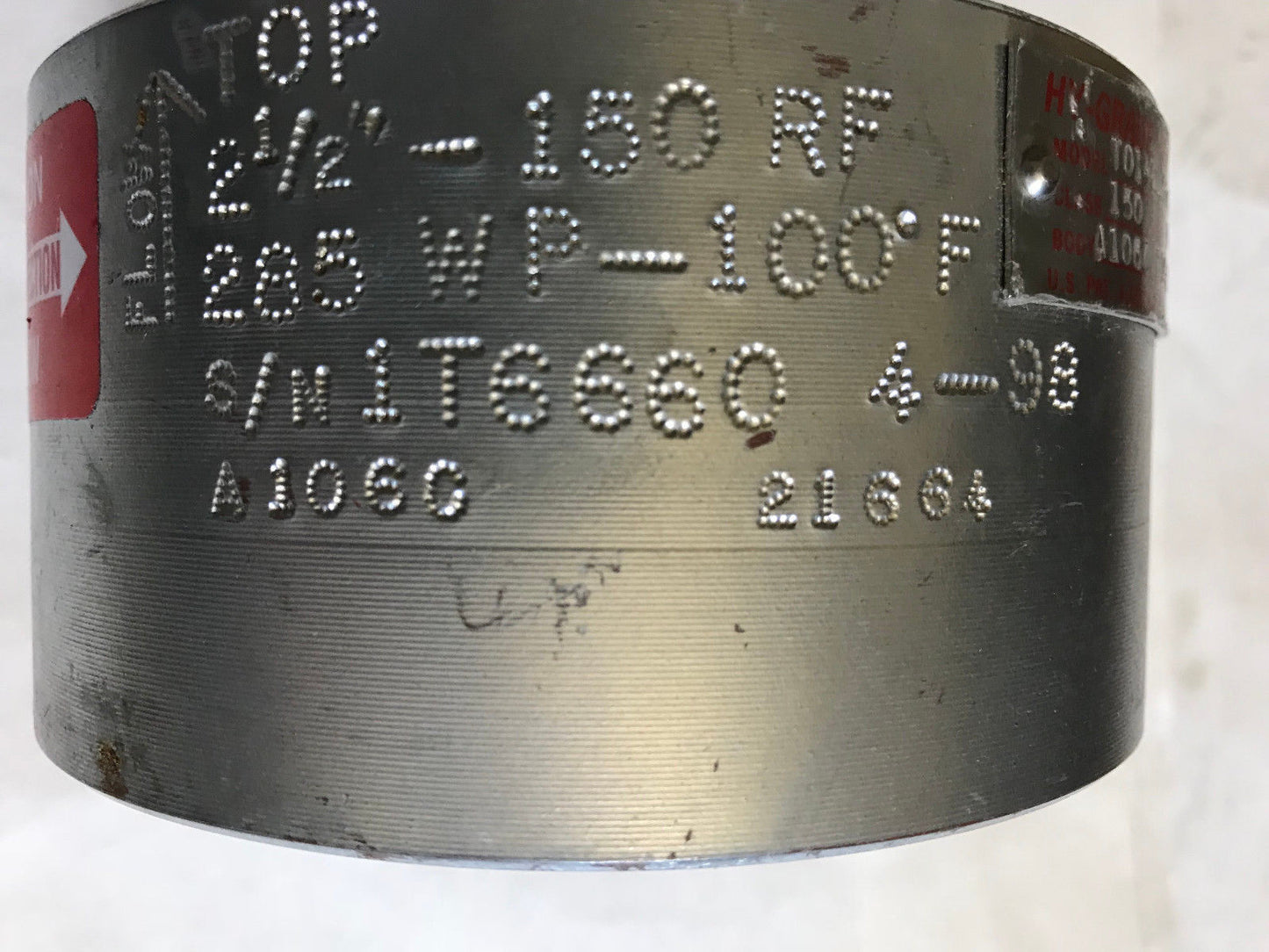 2 1/2" Hy-Grade T01-2.5G-1Afi Check Valve, It6660 150Rf A106c 21664,4605041,Ad