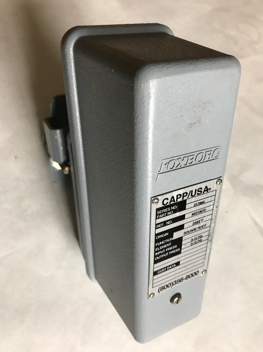 Foxboro Square Root 217884 Ref. 94310672 Relay Input 3-15 Psi,2A9407,Sb