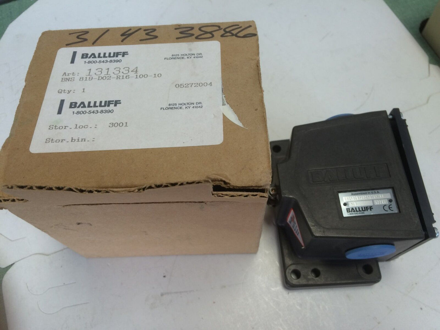 New Balluff Bns 819-D02-R16-100-10 Limit Switch 240V 6A Hd  En 50 262,Bj