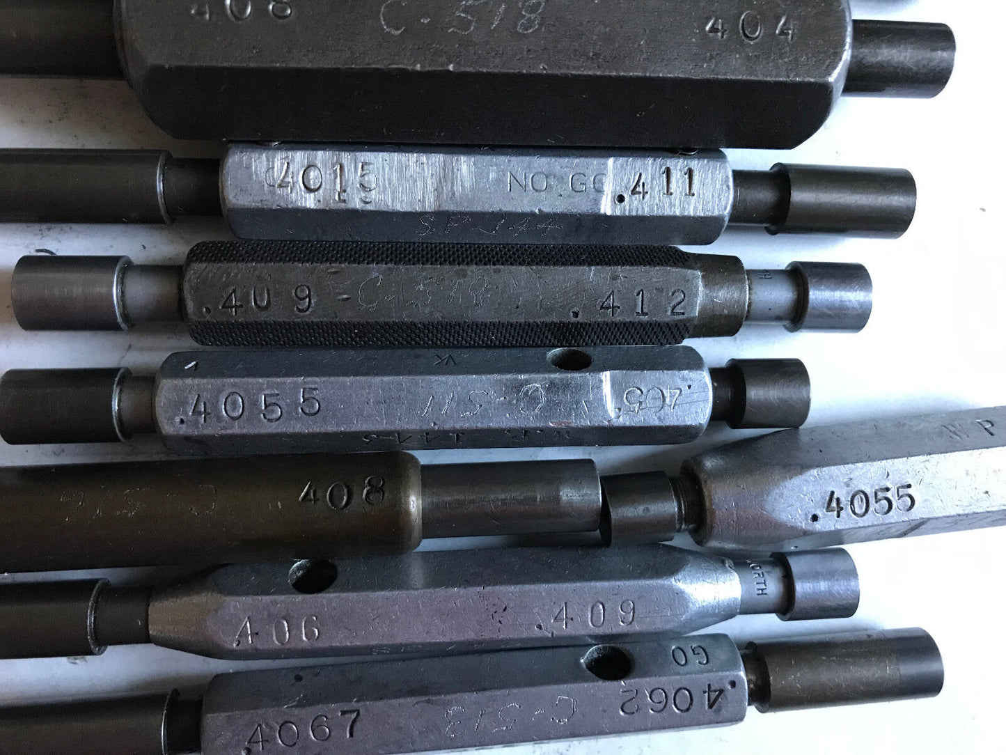 Lot The Pipe Machinery Go No Go Plug Gage .410,.4062,.409,.4120, .401,.412,Sa