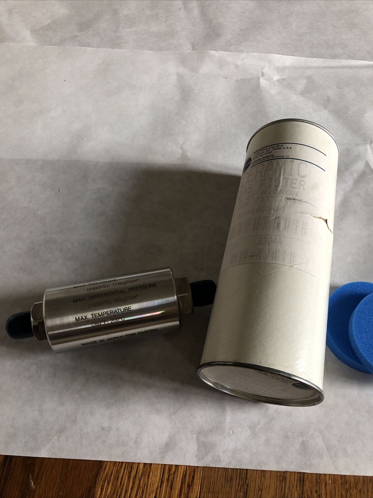 New Fastek  51A1a2a11 Filter Ceramic Gas Tank Mount 0.01Micron,3G414,Ba