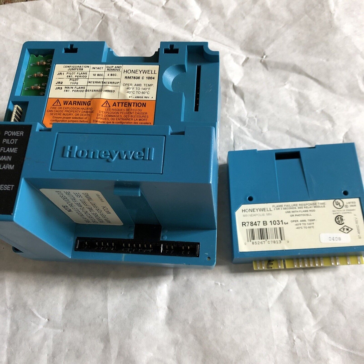 Honeywell Burner Control Rm7838 C 1004,Dynamic Ampli-Check,R7847b1031,Dynamic,Bw