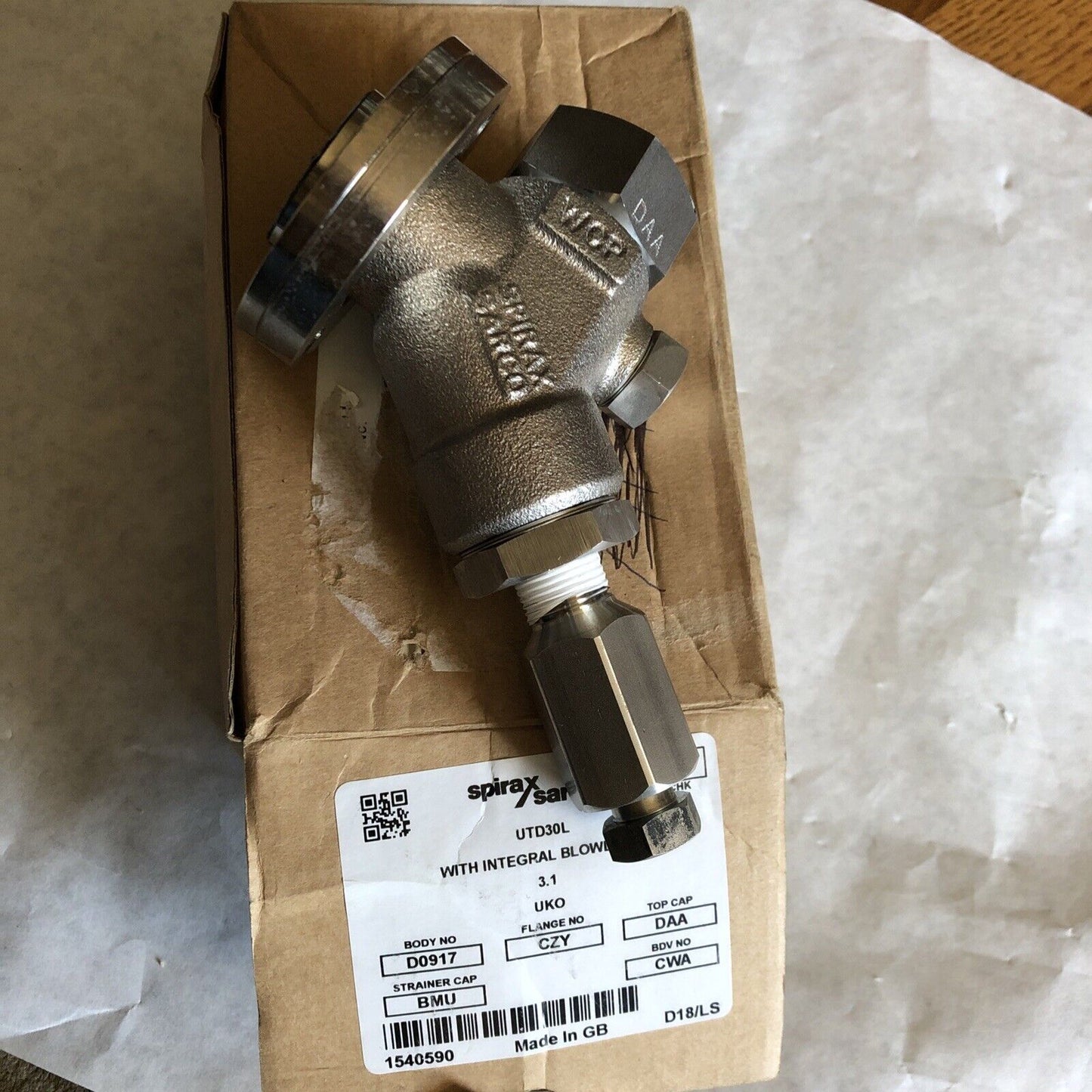 New Spirax-Sarco Utd30l  D18 Steam Trap With Integral Blowdown ,Ca40,Ay
