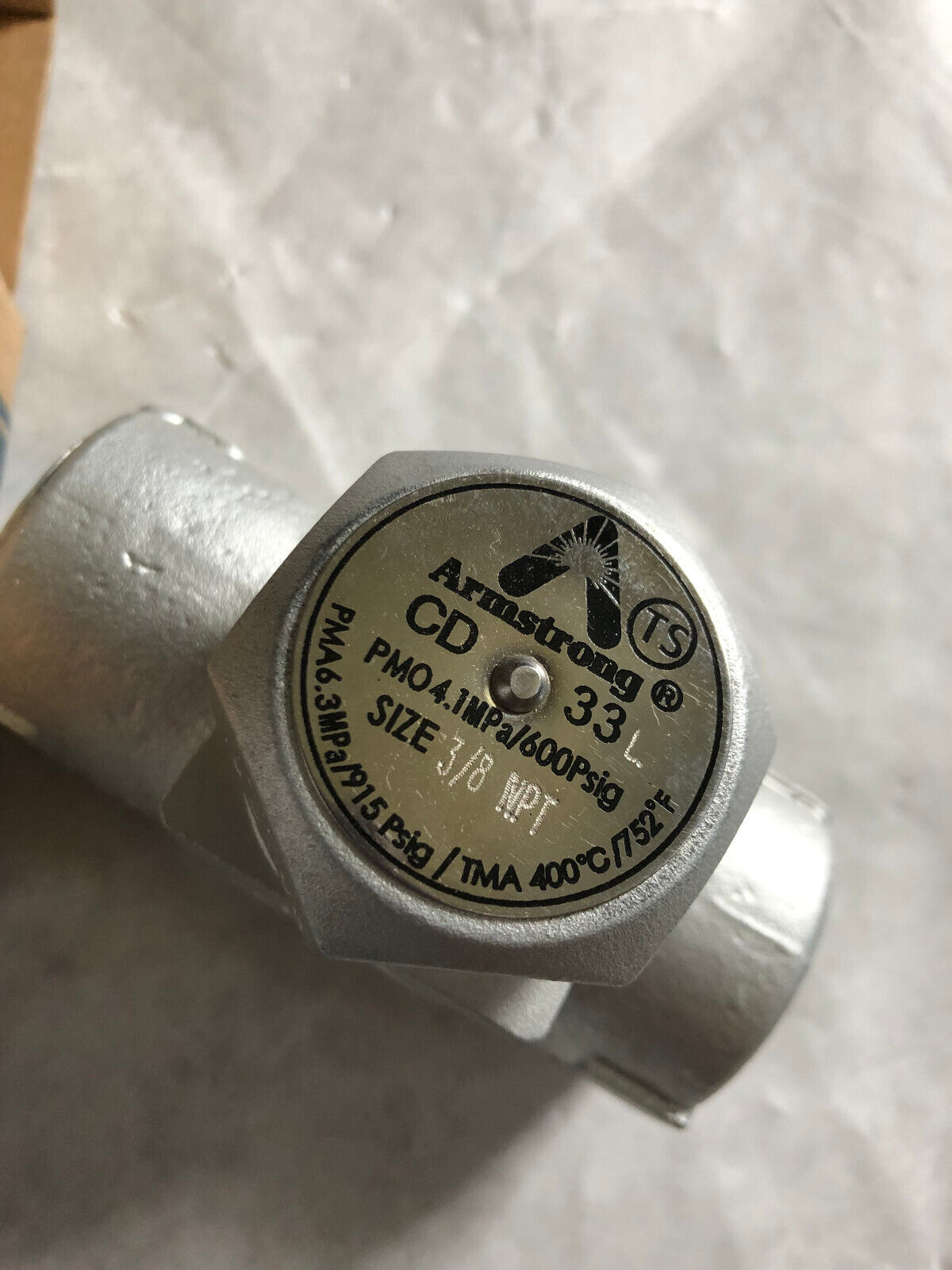 New Armstrong 3/8 Cd-33L,3/8" Cd33l Npt, 600 Psi, Disc Steam Trap,Ay