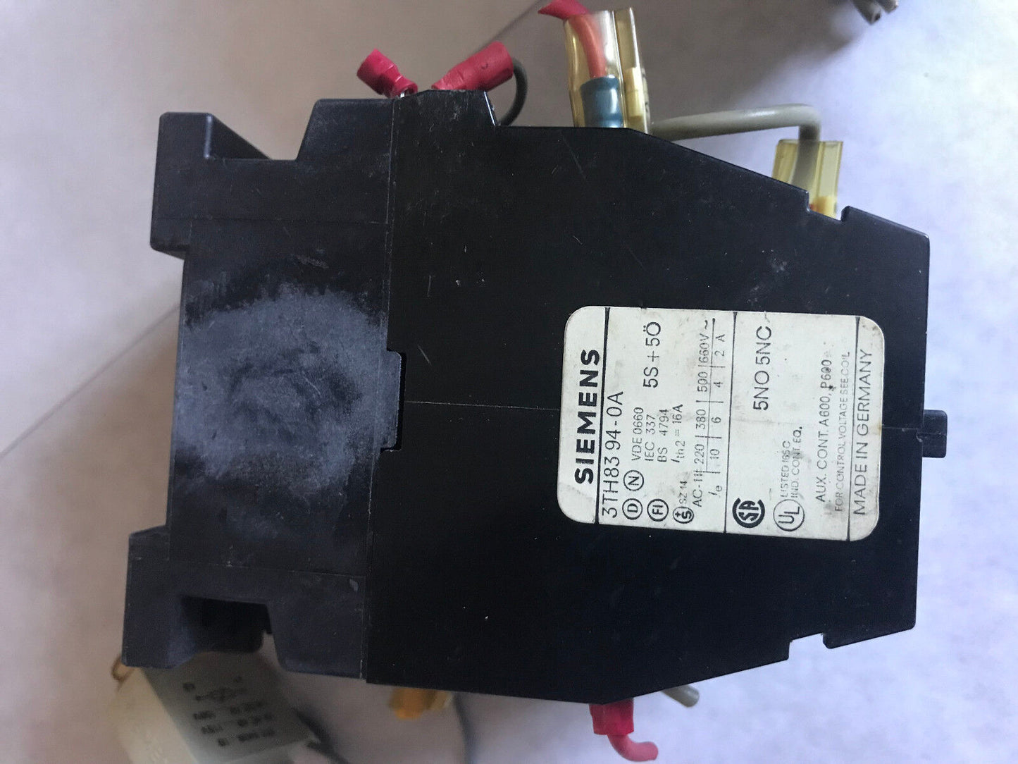 Lot 2 Siemens 3Th8394-0A Contactor 3Th83 94-0A,3Th83 94-Oa,3Th83,55E 110Vcoil,Sd